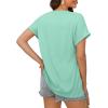 imageXIEERDUO Womens Summer Tops Short Sleeve Shirts Casual V Neck T Shirt Loose Fit ComfyDlake Green