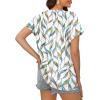 imageXIEERDUO Womens Summer Tops Short Sleeve Shirts Casual V Neck T Shirt Loose Fit ComfyHgreen Floral