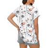 imageXIEERDUO Womens Summer Tops Short Sleeve Shirts Casual V Neck T Shirt Loose Fit ComfyInk Floral
