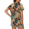 imageXIEERDUO Womens Summer Tops Short Sleeve Shirts Casual V Neck T Shirt Loose Fit ComfyMulticolor Printing