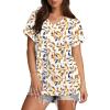 imageXIEERDUO Womens Summer Tops Short Sleeve Shirts Casual V Neck T Shirt Loose Fit ComfyOrange Floral