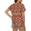 imageXIEERDUO Womens Summer Tops Short Sleeve Shirts Casual V Neck T Shirt Loose Fit ComfyPatterned Boho