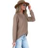 imageXIEERDUO Womens Sweatshirts Crewneck Loose Fitting Tops For Women Long Sleeve Shirts Pullover02acoffee