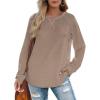 imageXIEERDUO Womens Sweatshirts Crewneck Loose Fitting Tops For Women Long Sleeve Shirts Pullover02acoffee