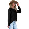 imageXIEERDUO Womens Sweatshirts Crewneck Loose Fitting Tops For Women Long Sleeve Shirts Pullover02bblack