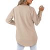 imageXIEERDUO Womens Sweatshirts Crewneck Loose Fitting Tops For Women Long Sleeve Shirts Pullover02ckhaki