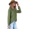 imageXIEERDUO Womens Sweatshirts Crewneck Loose Fitting Tops For Women Long Sleeve Shirts Pullover02ggreen