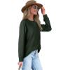 imageXIEERDUO Womens Sweatshirts Crewneck Loose Fitting Tops For Women Long Sleeve Shirts Pullover02idarkgreen