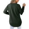 imageXIEERDUO Womens Sweatshirts Crewneck Loose Fitting Tops For Women Long Sleeve Shirts Pullover02idarkgreen