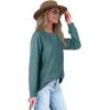 imageXIEERDUO Womens Sweatshirts Crewneck Loose Fitting Tops For Women Long Sleeve Shirts Pullover02jgreyblue