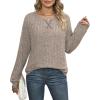 imageXIEERDUO Womens Sweatshirts Crewneck Loose Fitting Tops For Women Long Sleeve Shirts Pullover02kcoffee