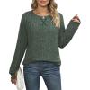 imageXIEERDUO Womens Sweatshirts Crewneck Loose Fitting Tops For Women Long Sleeve Shirts Pullover02kdark Green