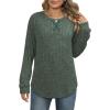 imageXIEERDUO Womens Sweatshirts Crewneck Loose Fitting Tops For Women Long Sleeve Shirts Pullover02kdark Green