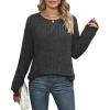 imageXIEERDUO Womens Sweatshirts Crewneck Loose Fitting Tops For Women Long Sleeve Shirts Pullover02kdark Grey