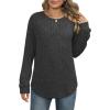imageXIEERDUO Womens Sweatshirts Crewneck Loose Fitting Tops For Women Long Sleeve Shirts Pullover02kdark Grey