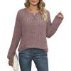 imageXIEERDUO Womens Sweatshirts Crewneck Loose Fitting Tops For Women Long Sleeve Shirts Pullover02kpink
