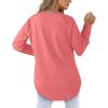 imageXIEERDUO Womens Sweatshirts Crewneck Loose Fitting Tops For Women Long Sleeve Shirts Pullover02mcoral