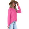imageXIEERDUO Womens Sweatshirts Crewneck Loose Fitting Tops For Women Long Sleeve Shirts Pullover02mhot Pink