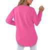 imageXIEERDUO Womens Sweatshirts Crewneck Loose Fitting Tops For Women Long Sleeve Shirts Pullover02mhot Pink