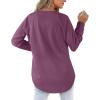 imageXIEERDUO Womens Sweatshirts Crewneck Loose Fitting Tops For Women Long Sleeve Shirts Pullover02ofuchsia