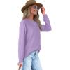 imageXIEERDUO Womens Sweatshirts Crewneck Loose Fitting Tops For Women Long Sleeve Shirts Pullover02ppurple