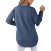 imageXIEERDUO Womens Sweatshirts Crewneck Loose Fitting Tops For Women Long Sleeve Shirts PulloverBlue