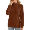 imageXIEERDUO Womens Sweatshirts Loose Fit Turtleneck Long Sleeve Tops 2023 Trendy Fashion