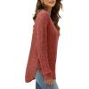 imageXIEERDUO Womens Tunic Tops Long Sleeve Shirts High Low Curved Hem Crewneck Sweater Loose FitCaramel
