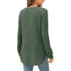 imageXIEERDUO Womens Tunic Tops Long Sleeve Shirts High Low Curved Hem Crewneck Sweater Loose FitDark Green