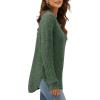 imageXIEERDUO Womens Tunic Tops Long Sleeve Shirts High Low Curved Hem Crewneck Sweater Loose FitDark Green