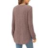 imageXIEERDUO Womens Tunic Tops Long Sleeve Shirts High Low Curved Hem Crewneck Sweater Loose FitRosybrown
