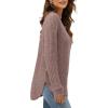 imageXIEERDUO Womens Tunic Tops Long Sleeve Shirts High Low Curved Hem Crewneck Sweater Loose FitRosybrown