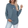 imageXIEERDUO Womens Sweatshirts Crewneck Loose Fitting Tops For Women Long Sleeve Shirts Pullover02kblue
