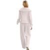 imageXIEERDUO Lounge Sets For Women 2024 Half Zip Sweatshirt And Wide Leg Sweatpant 2 Piece Outfits Sweatsuit Tracksuit02khaki