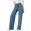 imageXIEERDUO Lounge Sets For Women 2024 Half Zip Sweatshirt And Wide Leg Sweatpant 2 Piece Outfits Sweatsuit Tracksuit05haze Blue