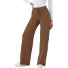 imageXIEERDUO Lounge Sets For Women 2024 Half Zip Sweatshirt And Wide Leg Sweatpant 2 Piece Outfits Sweatsuit Tracksuit09brown