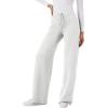 imageXIEERDUO Lounge Sets For Women 2024 Half Zip Sweatshirt And Wide Leg Sweatpant 2 Piece Outfits Sweatsuit Tracksuit16white