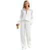 imageXIEERDUO Lounge Sets For Women 2024 Half Zip Sweatshirt And Wide Leg Sweatpant 2 Piece Outfits Sweatsuit Tracksuit16white