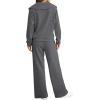 imageXIEERDUO Lounge Sets For Women 2024 Half Zip Sweatshirt And Wide Leg Sweatpant 2 Piece Outfits Sweatsuit TracksuitKangaroodimgray