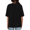 imageXIEERDUO Oversized T Shirts for Women Summer Short Sleeve Tops Loose Scook NeckBlack