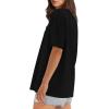 imageXIEERDUO Oversized T Shirts for Women Summer Short Sleeve Tops Loose Scook NeckBlack