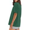 imageXIEERDUO Oversized T Shirts for Women Summer Short Sleeve Tops Loose Scook NeckGreen