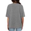 imageXIEERDUO Oversized T Shirts for Women Summer Short Sleeve Tops Loose Scook NeckGrey