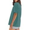 imageXIEERDUO Oversized T Shirts for Women Summer Short Sleeve Tops Loose Scook NeckGrey Green