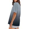 imageXIEERDUO Oversized T Shirts for Women Summer Short Sleeve Tops Loose Scook NeckOmbergrey