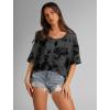 imageXIEERDUO Oversized T Shirts for Women Summer Short Sleeve Tops Loose Scook NeckTiedye