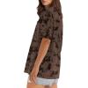 imageXIEERDUO Oversized T Shirts for Women Summer Short Sleeve Tops Loose Scook NeckTiedye2