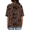imageXIEERDUO Oversized T Shirts for Women Summer Short Sleeve Tops Loose Scook NeckTiedye2