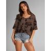 imageXIEERDUO Oversized T Shirts for Women Summer Short Sleeve Tops Loose Scook NeckTiedye2
