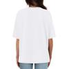 imageXIEERDUO Oversized T Shirts for Women Summer Short Sleeve Tops Loose Scook NeckWhite